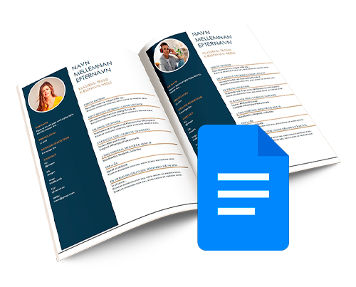 Google Docs - blå bog skabeloner
